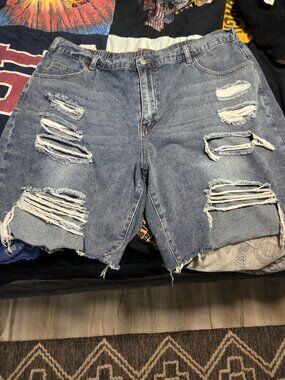 🔥 Distressed Denim Cutoff Shorts